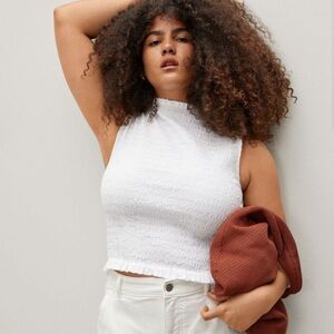 Everlane White Sleeveless Top